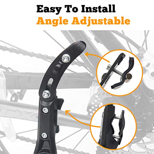 Sataway Bike Kickstand Adjustable Rear Mount Aluminum Alloy Bicycle Kickstand for 24” 26” 700C 27.5” 28” inch Mountain Bike Adult Bike - Image 4