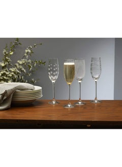 Mikasa Mikasa Cheers Crystal Champagne Flutes, 4 Count (Pack of 1), Clear  - Image 4
