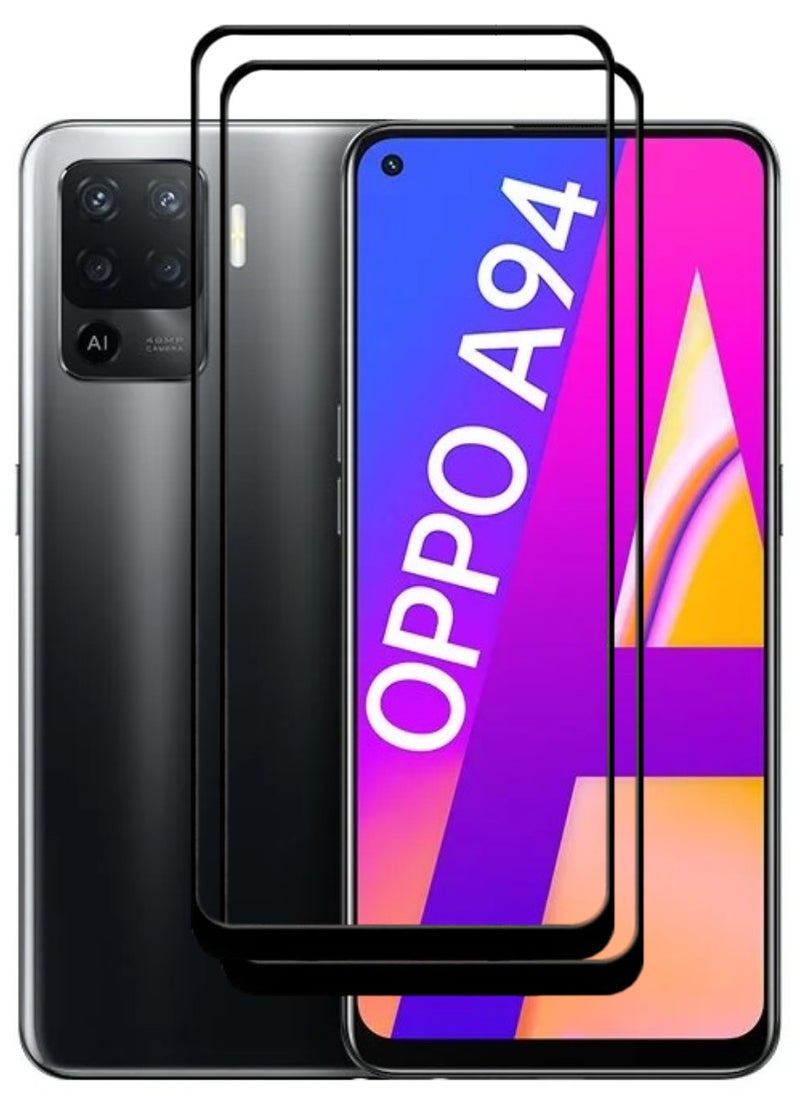 ACLIX 2 Pieces Antistatic ESD Dustproof Premium Quality High Definition Tempered Glass Screen Protector Designed For Oppo A94 - Image 1