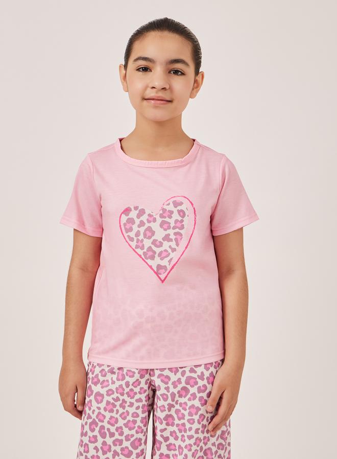 Styli Styli Animal Printed Short Sleeve T-Shirt and Pyjama Set  - Image 2
