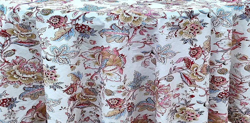 RHF Round Table Cover 90 inches 100 Cotton 68 Seater Table Cloth Dining Table Multicolor6 - Image 2