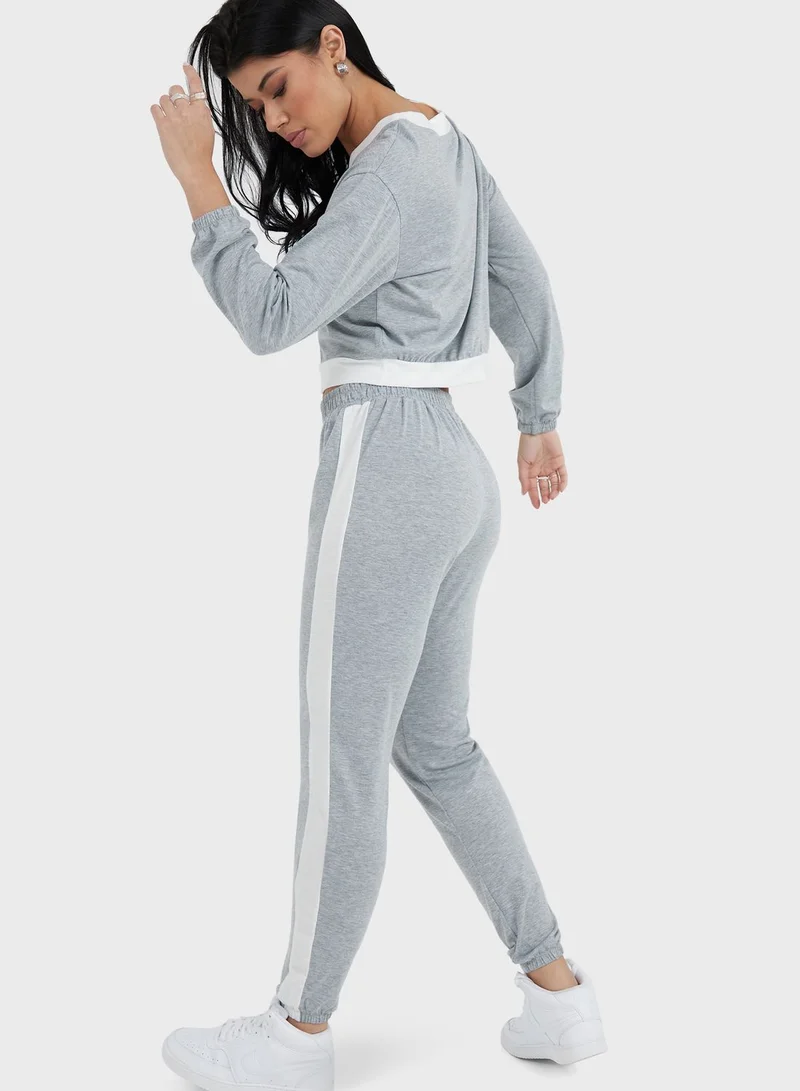 Styli V-Neck Top & Pyjama Set