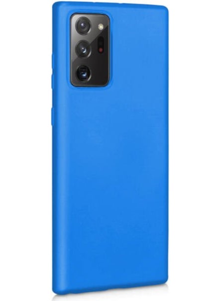 Eonaks Samsung Galaxy Note 20 Ultra Blue Silicone Rubber Case Back Cover 