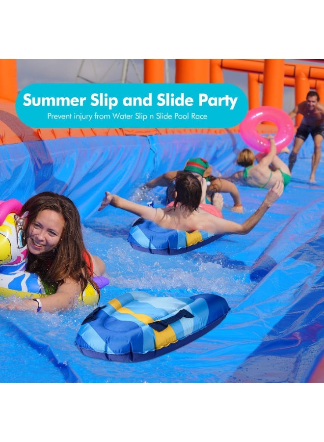Soofam Inflatable Boogy Boards for Beach Travel Toys, 30” Cavas Slip Slide Water Park Body Surfing Board with Handles, Summer Fun Water Pool Game Toys for Kids 4,8,12 Ages - Image 2