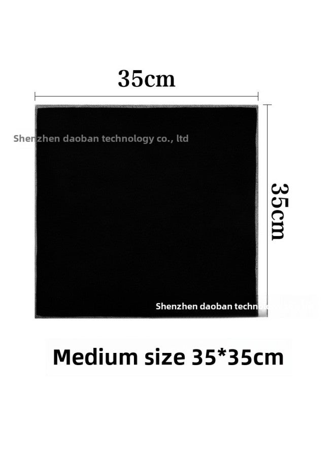 Camera Storage Liner Cloth 100% Off Cloth Suitable For Canon Sony Fuji Nikon Lens Cloth Photography Self-Adhesive Magic Cloth-Color:100% Off Cloth Classic Black 35*35 Medium Size  - Image 1