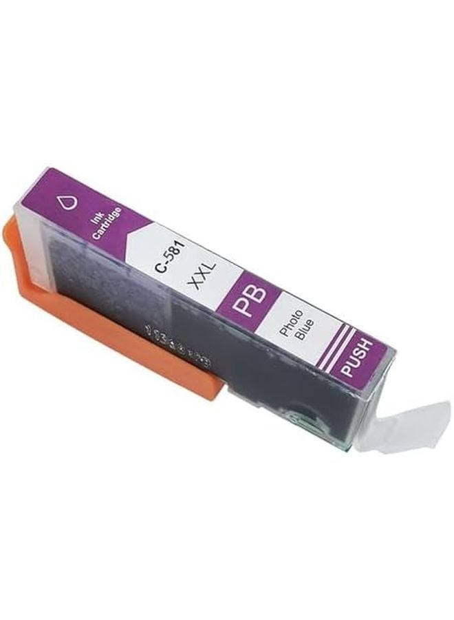 خرطوشة حبر فوتو أزرق CLI581 متوافقة مع طابعات كانون PGI 580 CLI 581 TS705 TR7550 TR8550 - Image 1