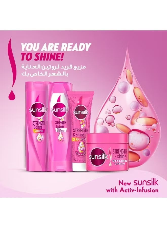 Sunsilk Strength And Shine Conditioner For Weak And Dull Hair With Provitamin B5 Argenine - Image 3