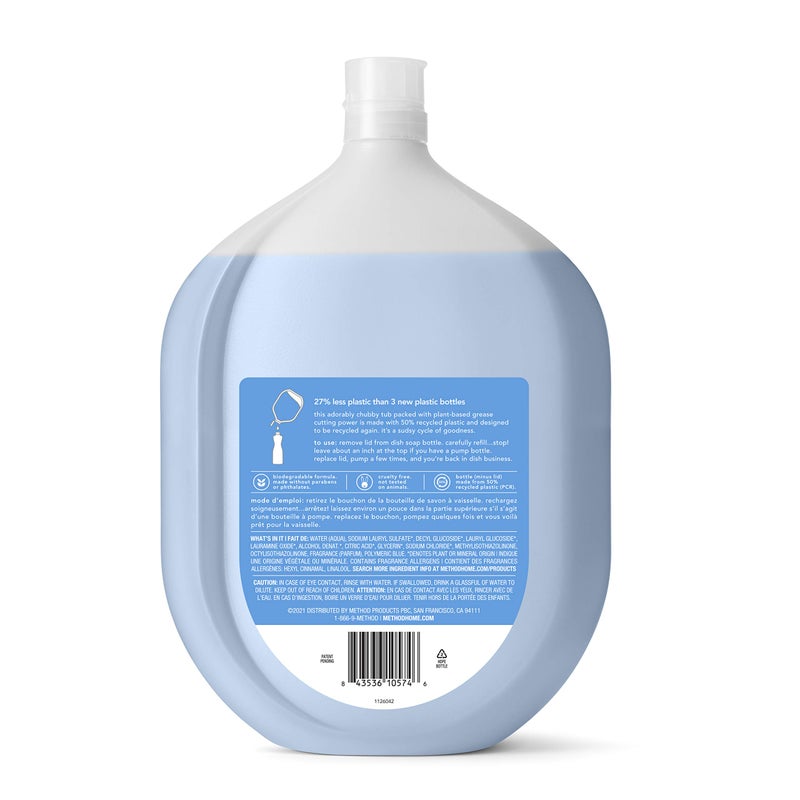 Method Gel Dish Soap, Refill, Sea Minerals, Recylable Bottle, 54 Fl Oz (Pack of 1) - Image 2