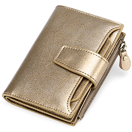 FALAN MULE Small Wallet for Women Leather Bifold Compact RFID Blocking Small Womens Wallet Purse - Image 1