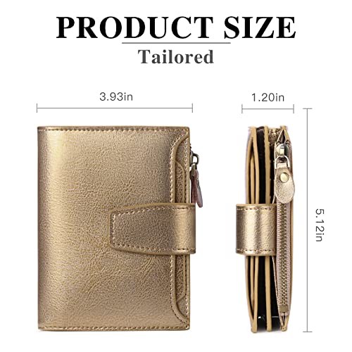 FALAN MULE Small Wallet for Women Leather Bifold Compact RFID Blocking Small Womens Wallet Purse - Image 3