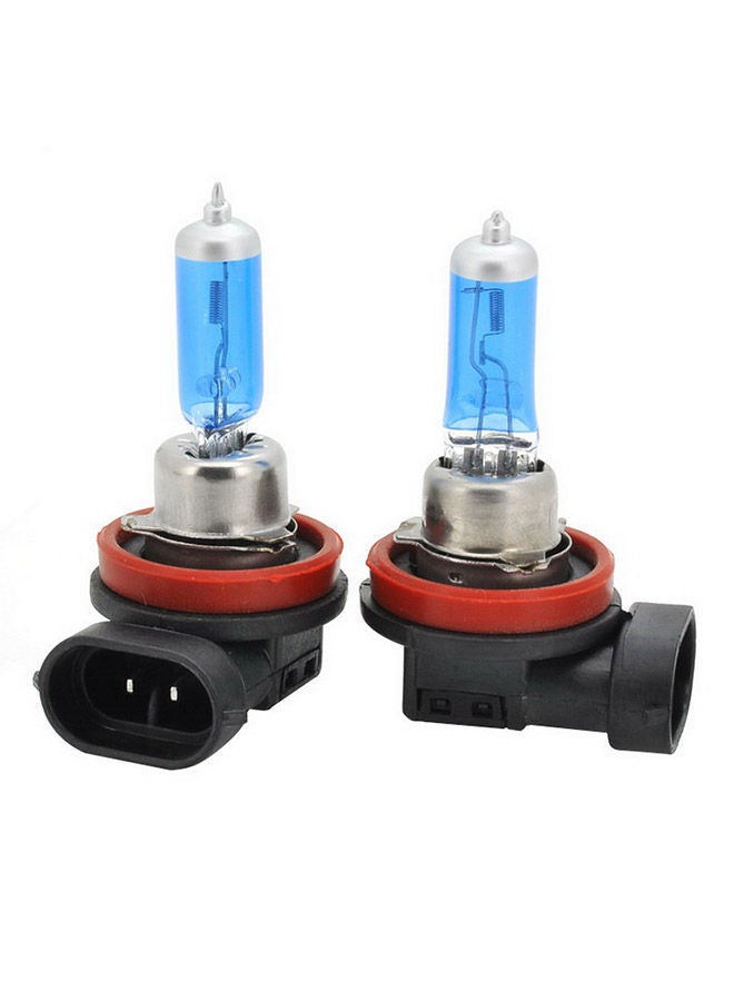 NIBEMINENT 2-Piece H11 Halogen Car Headlight 2400 Lumens Light 12V/100W 6000K