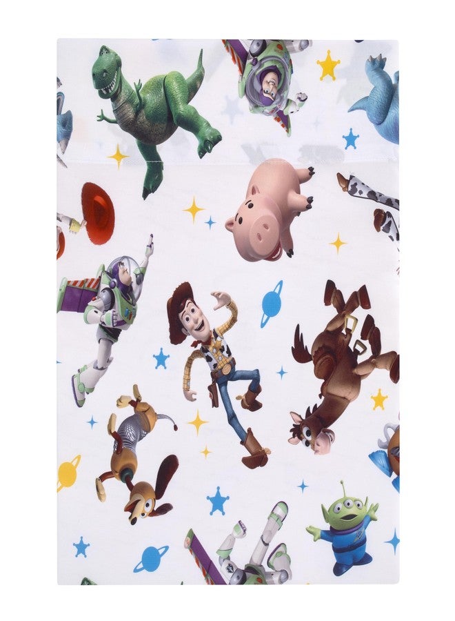 NoJo Disney Toy Story Taking Action Blue, Green and Yellow 4 Piece Toddler Bed Set - Comforter, Fitted Bottom Sheet, Flat Top Sheet, and Reversible Pillowcase - Image 4