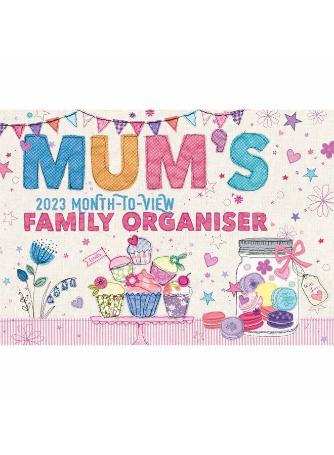 Mum's Fabric & Buttons Month-to-View A4 Planner Calendar 2023 - Image 1