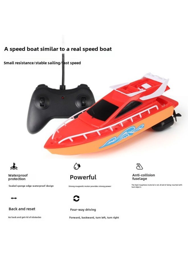 Wireless Remote Control Speedboat Electric Toy High-Speed Racing Boat For Boys Water Play Long Endurance Summer Fun Boat-Color:Remote Control Speedboat [yellow] A Box Of 96 Batches  - Image 3