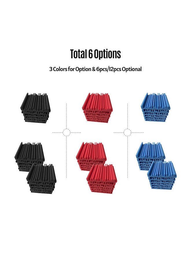 Generic 6pcs 10*10*2inch high density studio acoustic foams panels sound insulation foam fire retardant for studio ktv broadcast family theater  - Image 2