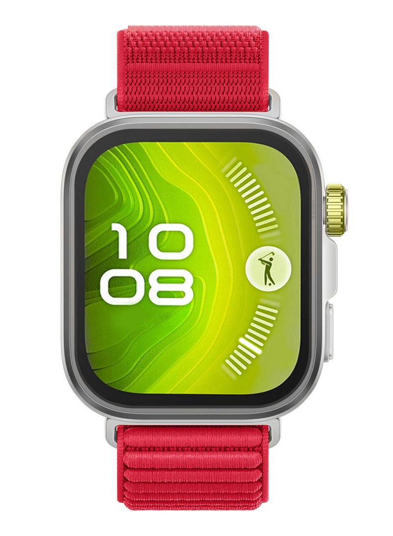 Premium Magnetic Loop Watch Band for Huawei Watch 4 & Watch 4 Pro – Adjustable, Soft & Durable Replacement Strap Red - Image 5