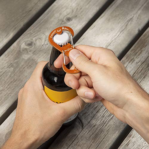 Nite Ize Ahhh Aluminum Dual Bottle Opener, S-Biner Dual Carabiner with Double-Sided Bottle Openers, Orange - Image 3
