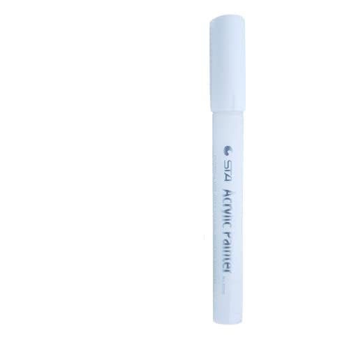 Generic ARTISTERY WaterBased White Acrylic Paint Marker Pens Permanent for Rocks Painting Ceramic Glass Wood Fabric Canvas Mugs DIY Craft Making Supplies pack of 1  - Image 1