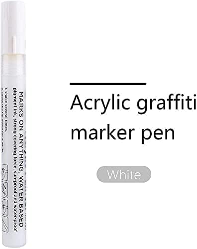 Generic ARTISTERY WaterBased White Acrylic Paint Marker Pens Permanent for Rocks Painting Ceramic Glass Wood Fabric Canvas Mugs DIY Craft Making Supplies pack of 1  - Image 3
