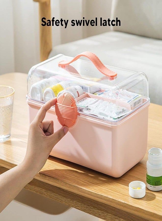 Stavae Dustproof Cosmetic Plastic Storage Box/Layered Handled Transparent High Lid/Cosmetics Skincare Jewelry Lipstick Organizer/Multi-Function Makeup Case for Vanity/Dresser/Bedroom Countertop - Image 5