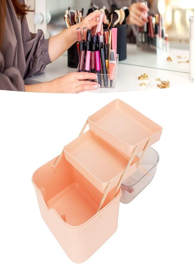 Stavae Dustproof Cosmetic Plastic Storage Box/Layered Handled Transparent High Lid/Cosmetics Skincare Jewelry Lipstick Organizer/Multi-Function Makeup Case for Vanity/Dresser/Bedroom Countertop - Image 4