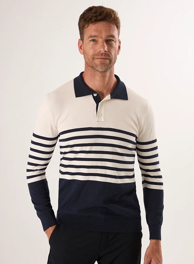 FELIX HARDY Striped Long Sleeve Pullover