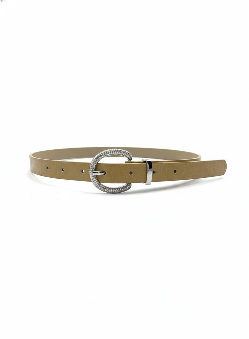 Vbranda Slim Textured Belt with Classic Buckle - Image 2