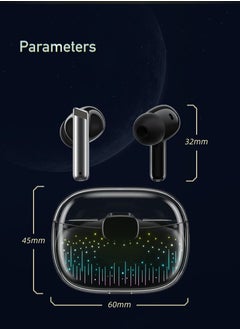 Awei Wireless Earbuds Colorful In-Ear TWS Gaming Earphone DNS Headset, Bluetooth 5.3 Breathing Light Headphones (Black)  - Image 5