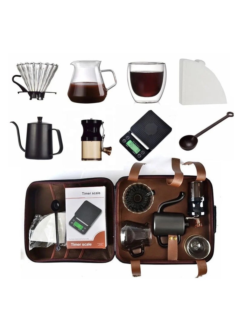Qahwa V60 Set 12 Piece Coffee Drip Set With Tool Case  - Image 1