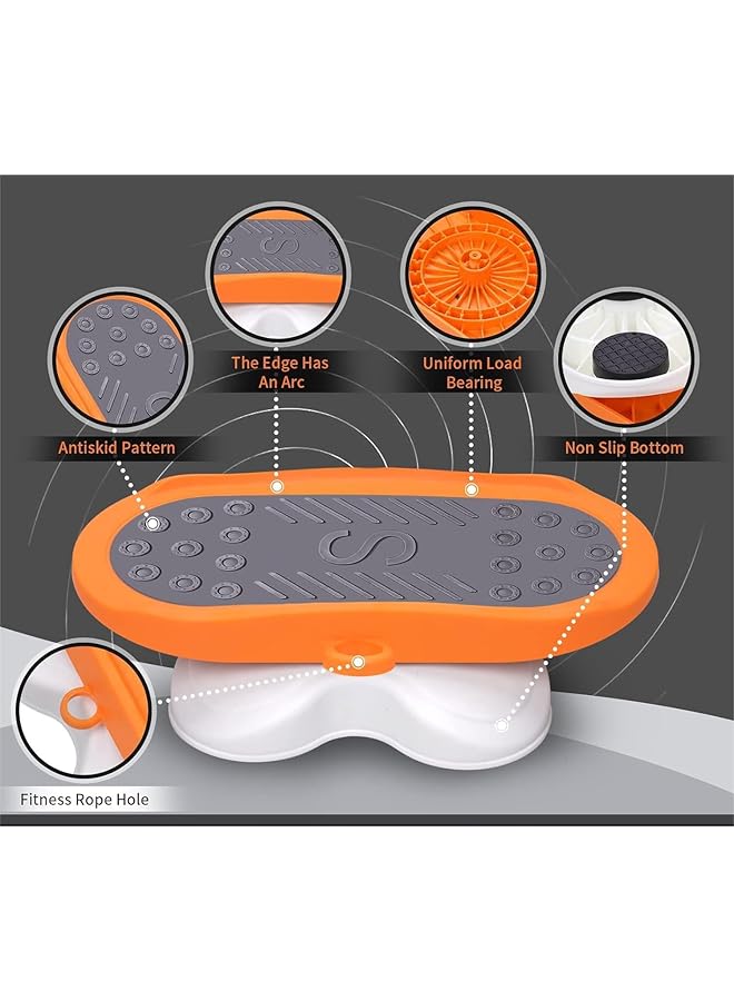 Generic Twister Board For Exercise Waist Twisting Disc With Resistance Band Twisting Stepper For Aerobic Exercise Full Body Toning Workout Noise Free Home Gym Board Exercise Equipment Disc - Image 2
