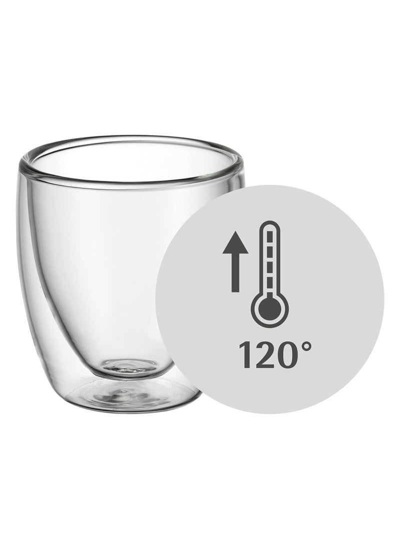 Generic - 2 Piece Double Wall Glass Clear 125ml - Image 1