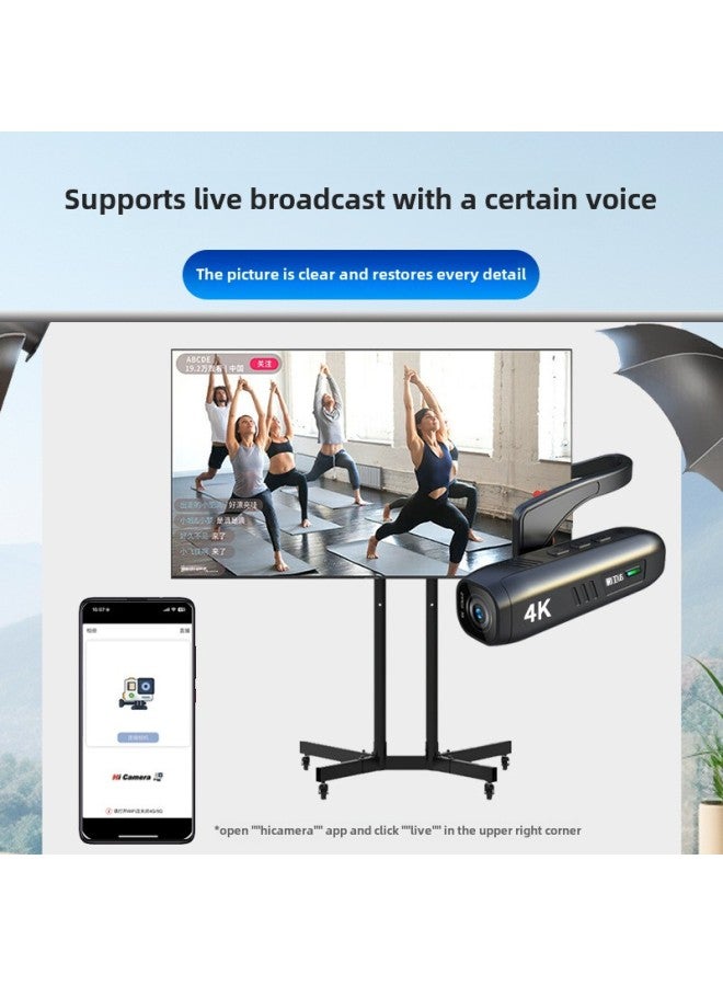 Generic Head-mounted Live Recorder Outdoor First View Intelligent Anti-shake Short Video Camera 4k HD-Body Color:Live Version HD No Card  - Image 2