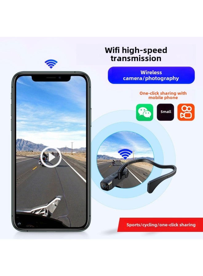 Generic Head-mounted Live Recorder Outdoor First View Intelligent Anti-shake Short Video Camera 4k HD-Body Color:Live Version HD No Card  - Image 3