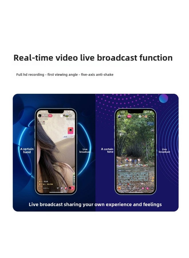 Generic Head-mounted Live Recorder Outdoor First View Intelligent Anti-shake Short Video Camera 4k HD-Body Color:Live Version HD No Card  - Image 4