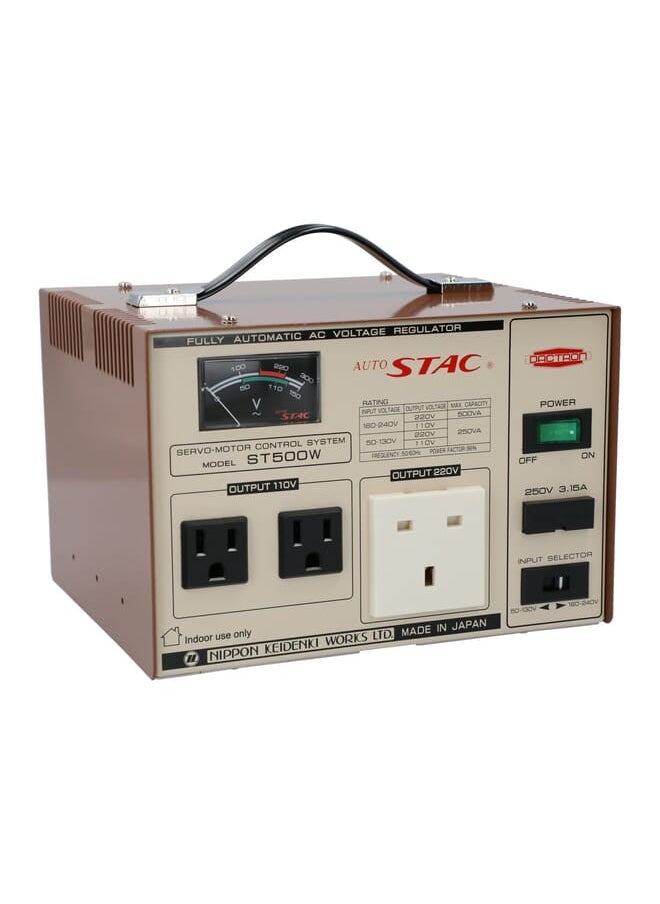 500W Dactron Avr With Servo-Motor Control System Beige And Brown
