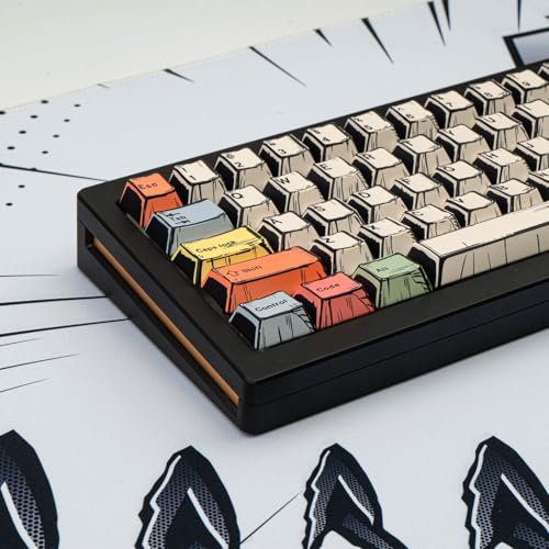 GEKUCAP 150 Keys PBT Keycaps, Japanese Manga Style Keycaps Cherry Profile, Dye Sublimation Custom Key caps for 60% 65% 75% 100% Cherry MX Mechanical Keyboard - Image 4