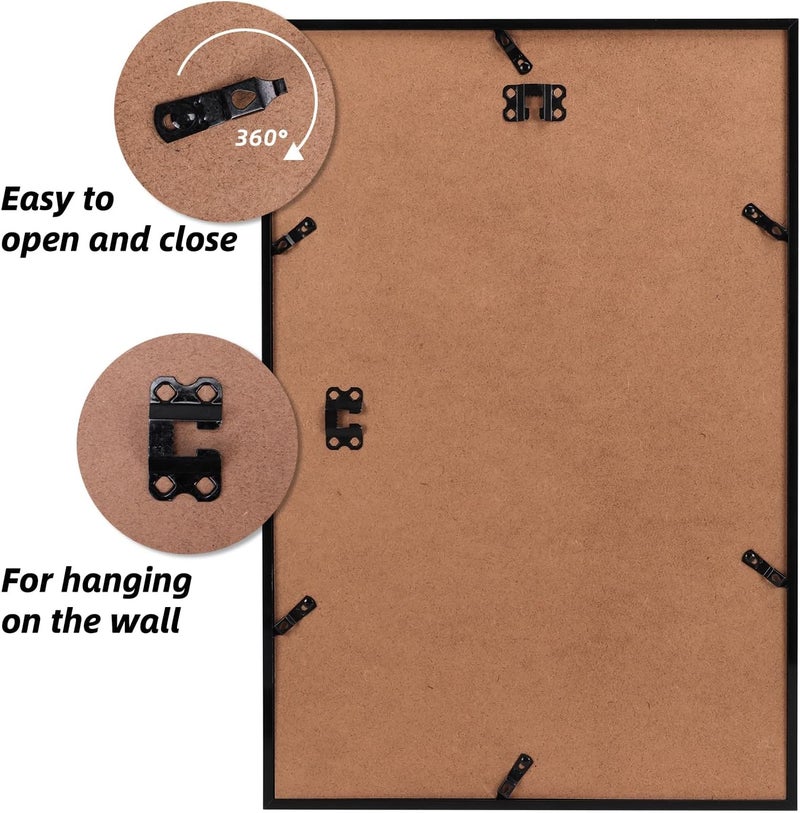 EYMPEU إطار صور EYMPEU، 60 × 90 سم، قطعة واحدة، إطار ملصق للحائط، مناسب للمكاتب والمنازل، أسود - Image 4
