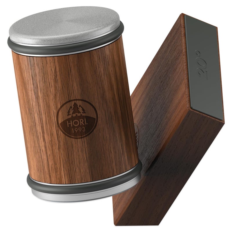 HORL HORL 2 Walnut Rolling Knife Sharpener - Kitchen Knife Sharpener for Razor Sharp Edges Made in Germany - Easy Knife Sharpening Kit - Knife Sharpener Roller with Magnetic Holder with 15 & 20 Degrees  - Image 1