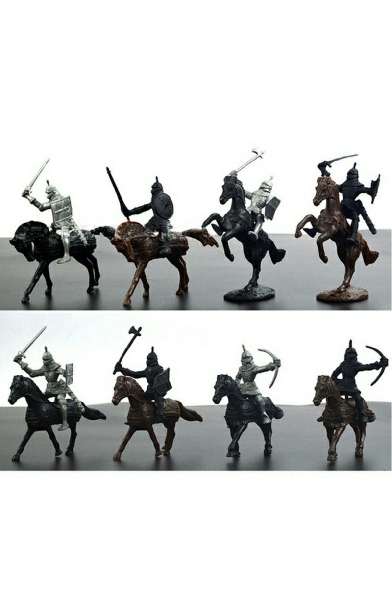 إيروريكس مجموعة مكونة من 28 قطعة من مجسمات فرسان ومحاربين وخيول من العصور الوسطى، ألعاب أطفال، نموذج ثابت للعب على الرمال... - Image 2