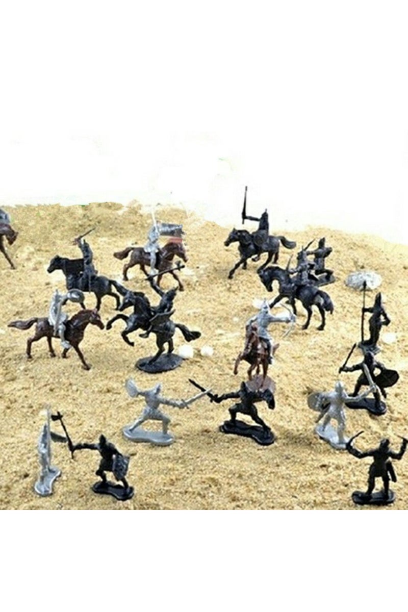 إيروريكس مجموعة مكونة من 28 قطعة من مجسمات فرسان ومحاربين وخيول من العصور الوسطى، ألعاب أطفال، نموذج ثابت للعب على الرمال... - Image 4