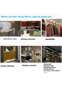 Aookay Hollywood Style Vanity Make Up Light, Led Vanity Mirror Lights, Ultra Bright White LED, Dimmable Touch Control Lights Strip, for Makeup Vanity Table & Bathroom Mirror (JY-V20)  - Image 5