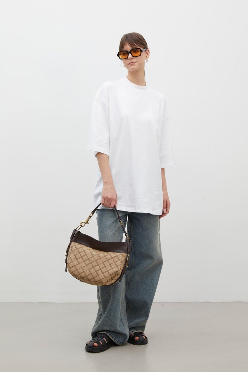 Manuka Oversize Cotton Short Sleeve T-Shirt White - Image 3