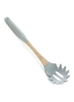 Feelings Silicone Pasta Server With Rubber Wood Handle Grey Color 30.5cm  - Image 2