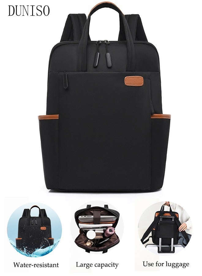 DUNISO Women's Multi-function Laptop Bag 13.3 inch Travel Laptop Backpack Water Resistant Dustproof Shoulder Bag Business Messenger Briefcase for College Student Business People - Image 1