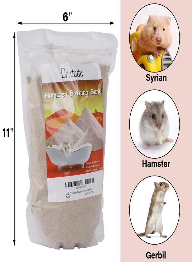DR.DUDU Hamster Bath Sand, 6.6lb Dust Free Desert Sand or Potty Litter Sand for Hamster Chinchillas Gerbil Syrian Mice Small Animals (Beige) - Image 2