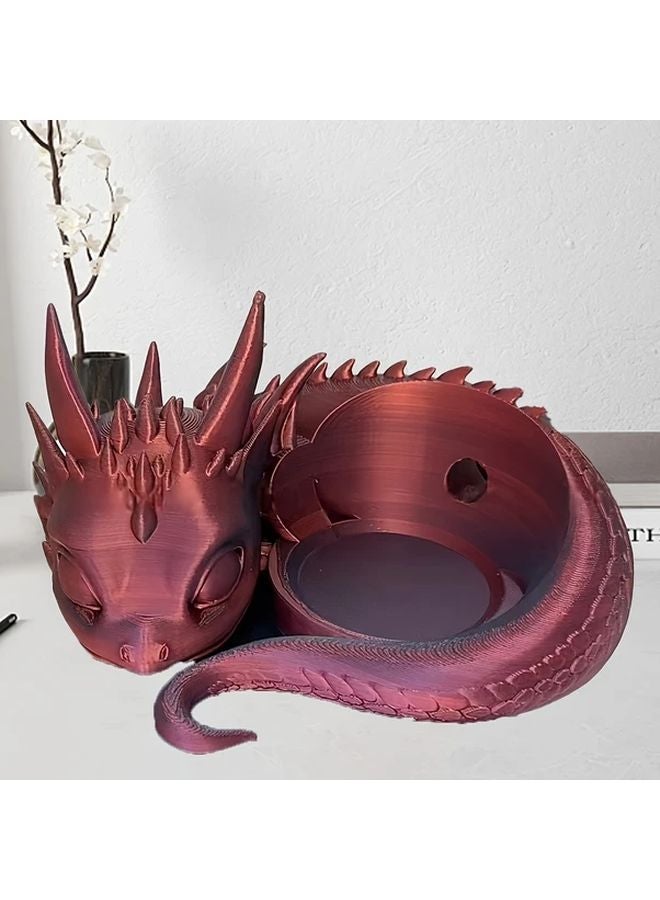 حامل التنين الأحمر الأسود المطبوع ثلاثي الأبعاد المتوافق مع إيكو دوت الجيل الرابع والخامس لحامل السماعة الذكية - Image 1