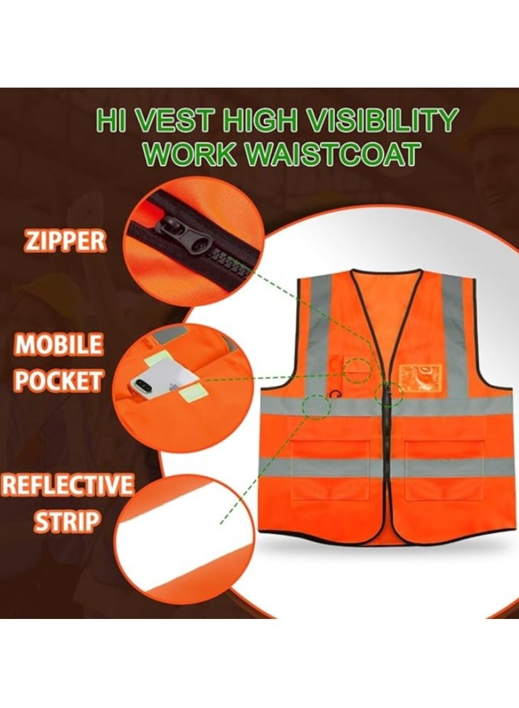 TEAKWOOD One piece of orange engineering reflective vest/safety suit/construction reflective vest/high gloss reflective vest (XXL) - Image 5