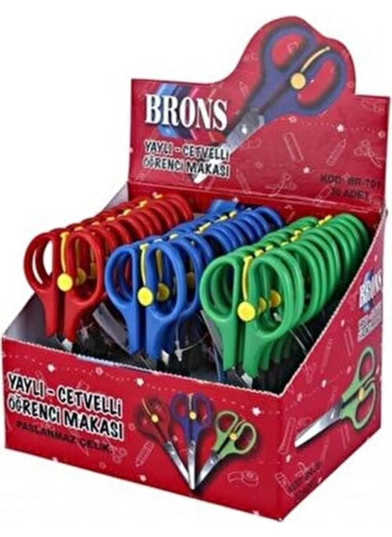 Brons Student Scissors with Spring Ruler 1 Piece BR-701