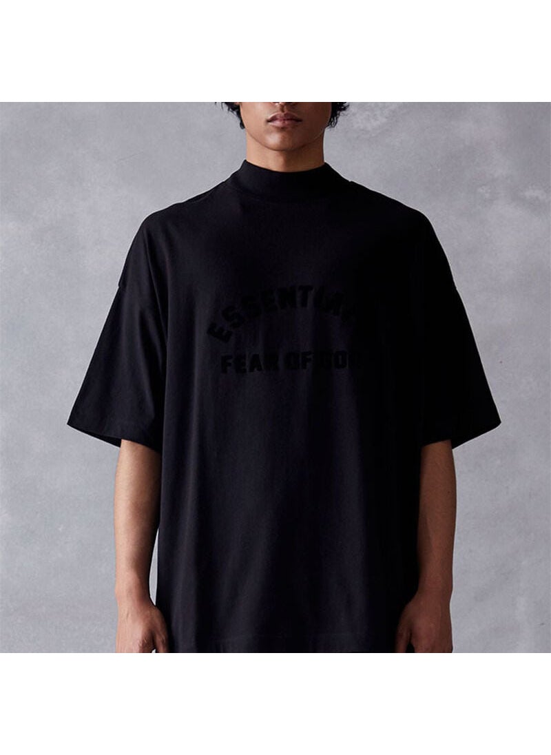 Generic - 2023 SS Silicone Print FOG ESSENTIALS Tee Xuan Qing Black - Image 1