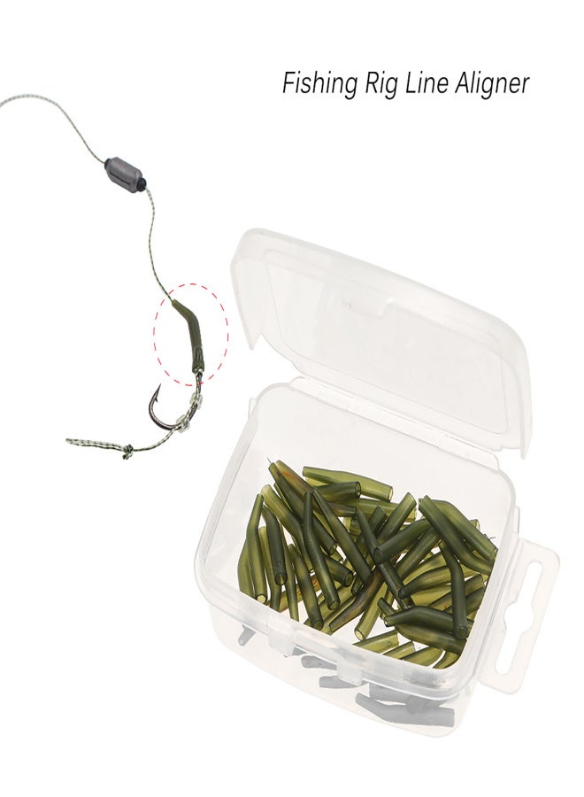COONOR 50Pcs/Lot Carp Fishing Hook Sleeve Hair Rig Line Aligner Sleeves Soft Anti Tangle Fishing Tackle Aligner Carp Fishing Accessories - Image 4